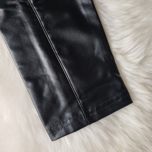High Waist Slick Faux Leather Leggings - Picture 11 of 15